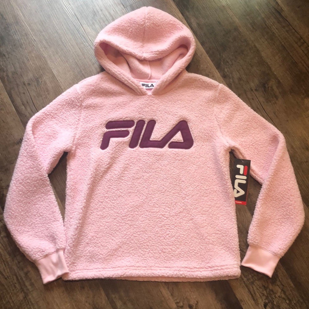 NWT! Fila pink Sherpa hoodie